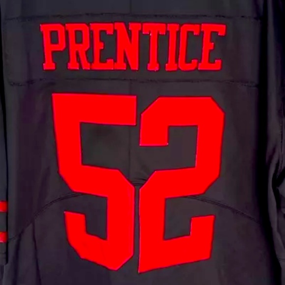 Prentice San Francisco 49ers jersey black Sz 3X minor fraying on left sleeve - Picture 1 of 9